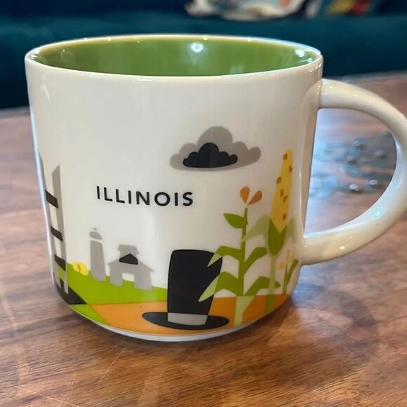 Starbucks 2015 YOU ARE HERE Collection, 14 oz. Mug, Illinois! - Picture 1 of 6